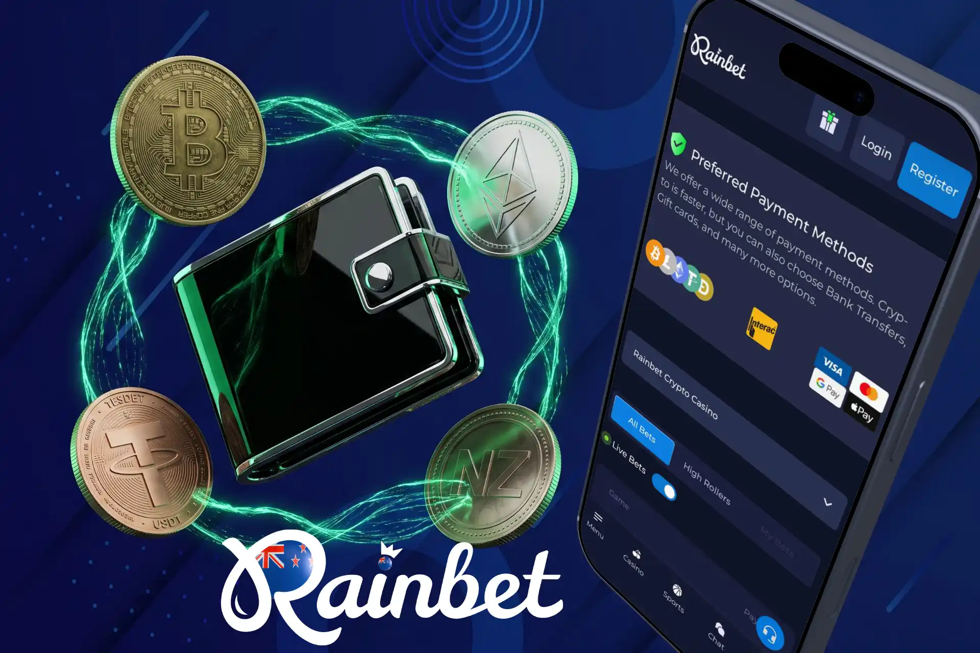Crypto and fiat payment methods with fast deposits and withdrawals.